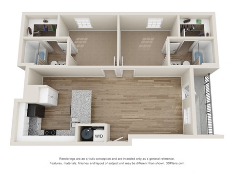 a dimensional floor plan of a 1 bedroom apartment